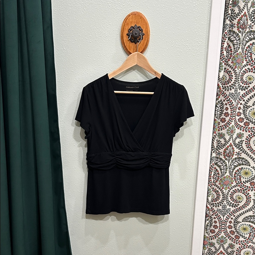 Coldwater Creek Stretch Wrap Blouse